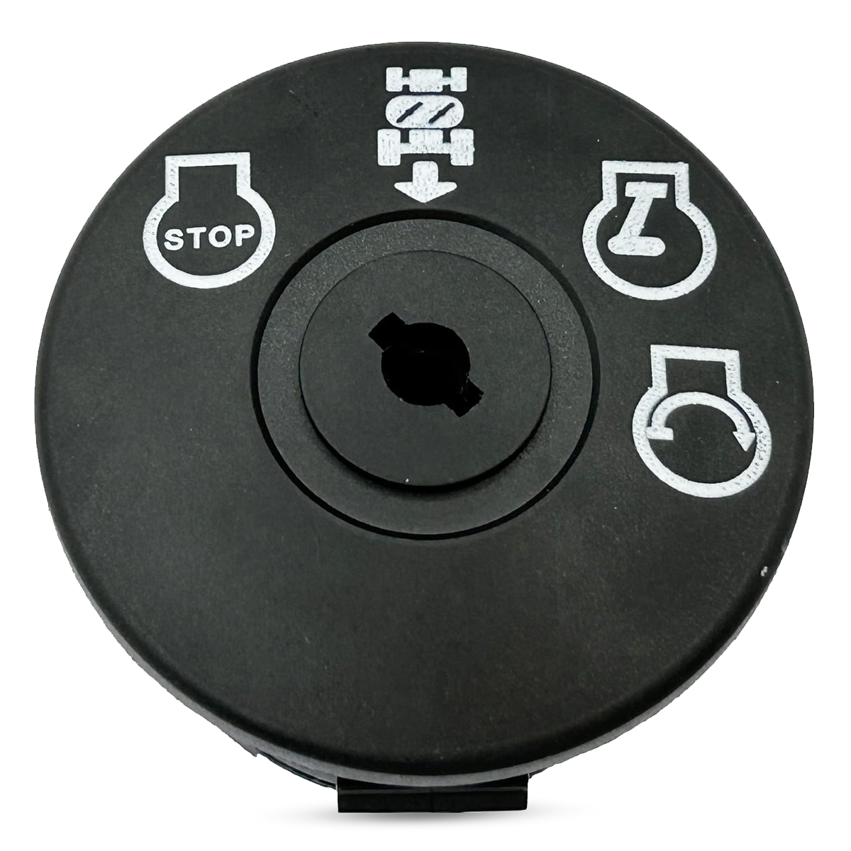 Front view of ignition switch with eco and headlight symbols for Husqvarna 193350 532193350