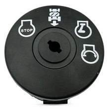 Front view of ignition switch with eco and headlight symbols for Husqvarna 193350 532193350