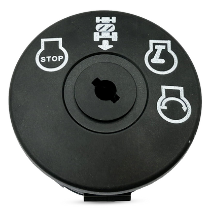 Front view of ignition switch with eco and headlight symbols for Husqvarna 193350 532193350