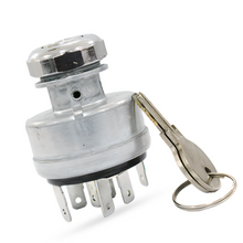 AR58126 ignition switch with 2 keys for John Deere 282775A1 A134737 angled view