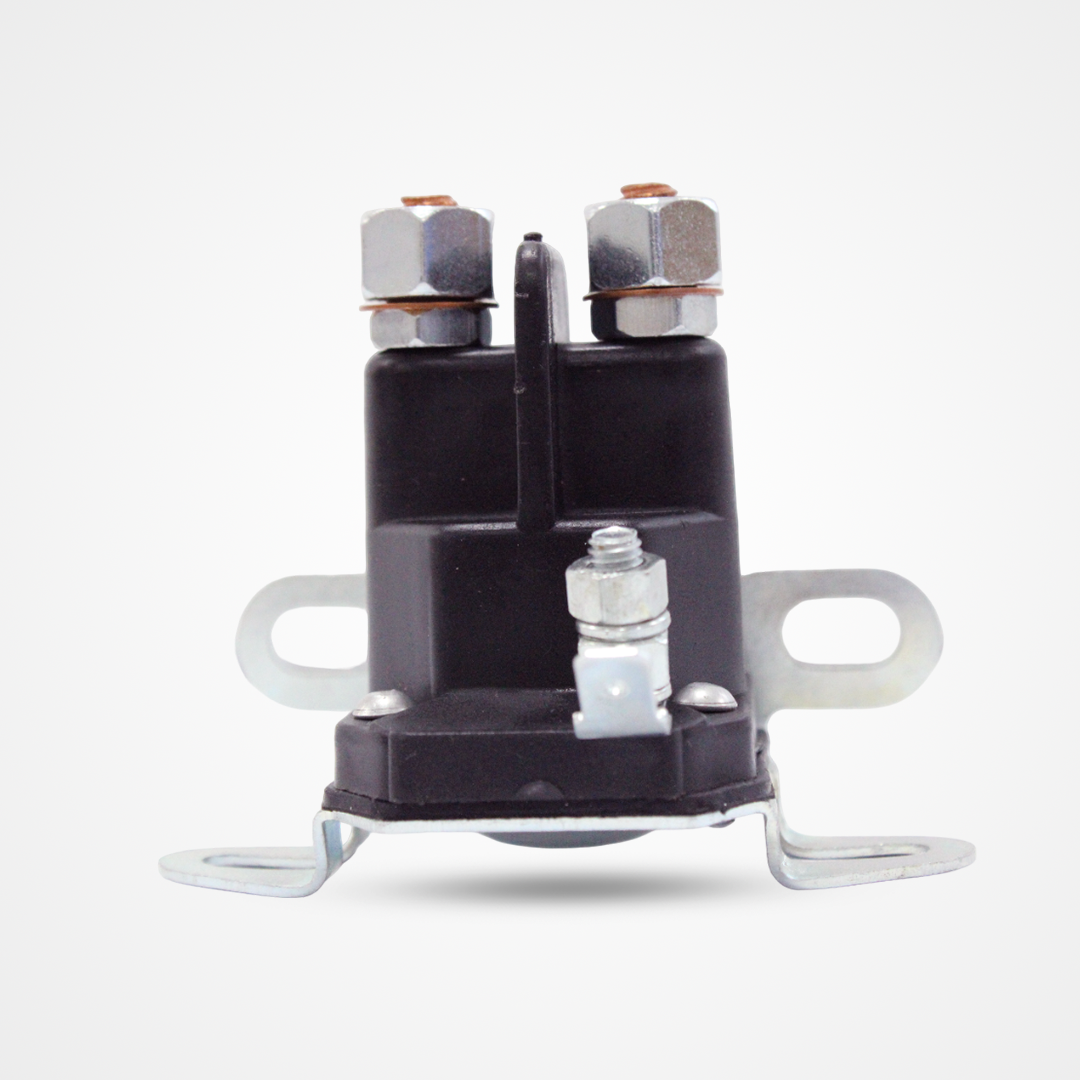 Rear view showing electrical terminals of John Deere AM105171 solenoid