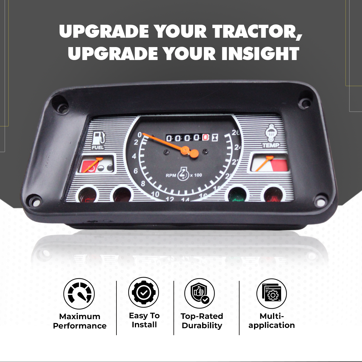 Cluster Gauge fits Ford 655A 6600 6610 6810 7600 E5NN10849BA