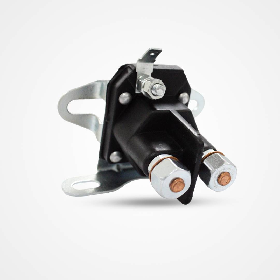 Bottom view showing connector plate of starter solenoid for John Deere 807829