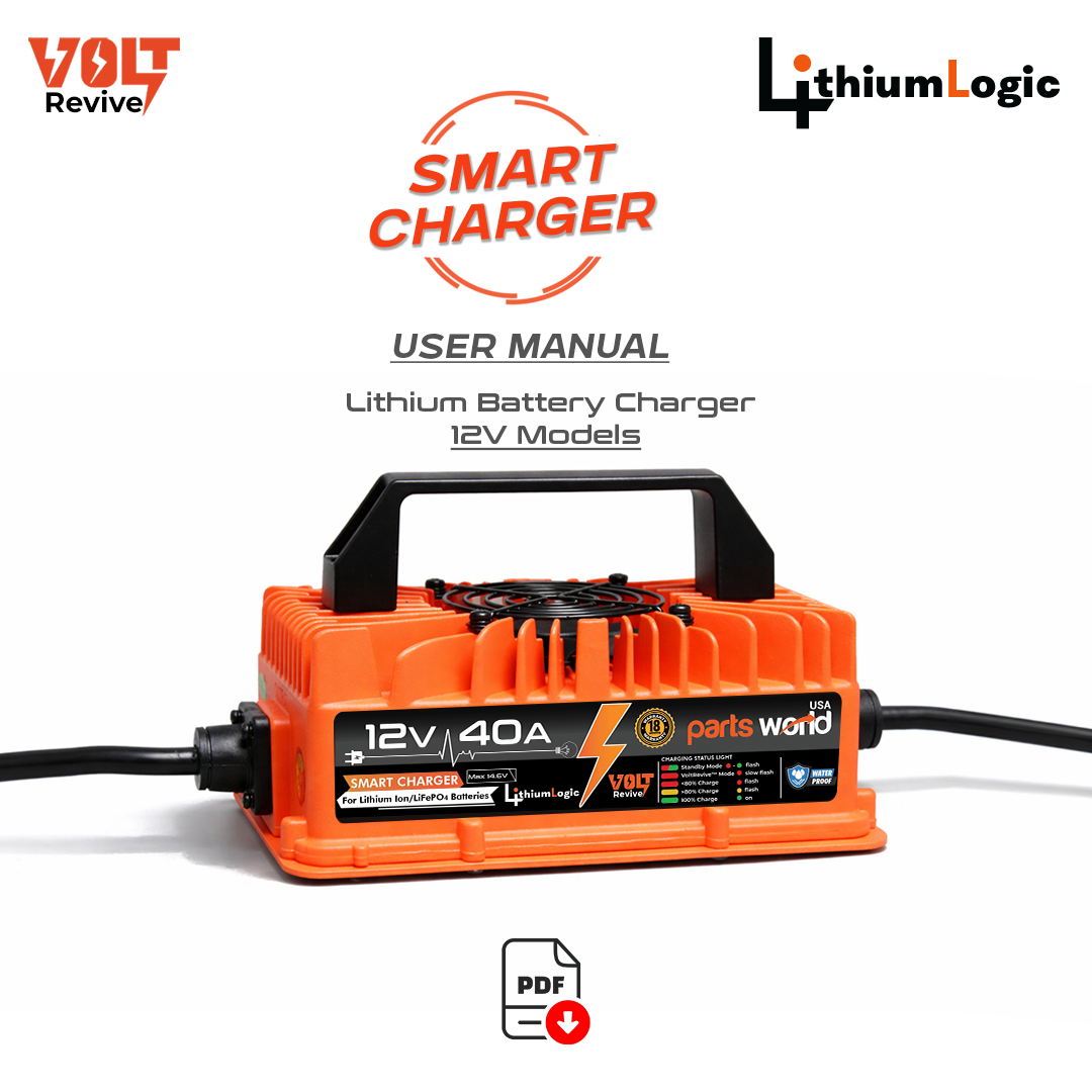 Installation Guide - LithiumLogic™ 12V (Max 14.6V) 30A battery charger with M8 Ring Terminals (Manual 1)