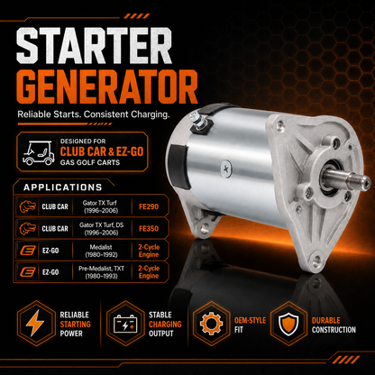 12V 23A Startergenerator passend für Club Car DS, Precedent, Carryall