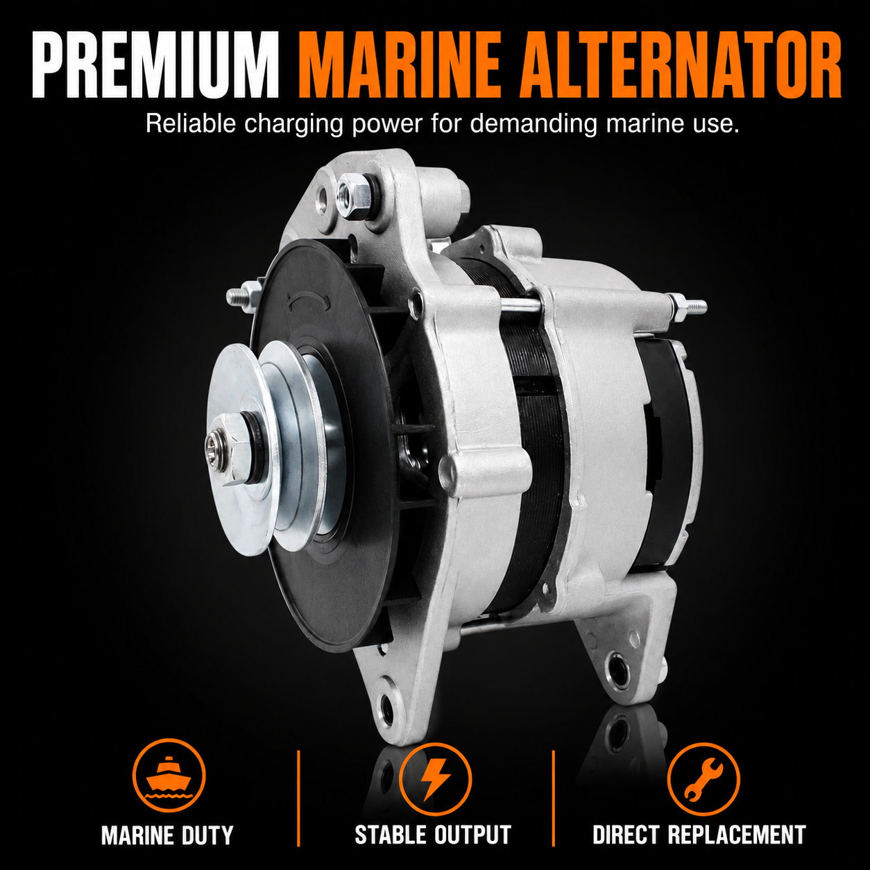 12V 70A Universal-Schiffslichtmaschine, passend für verschiedene Boote, Prestolite