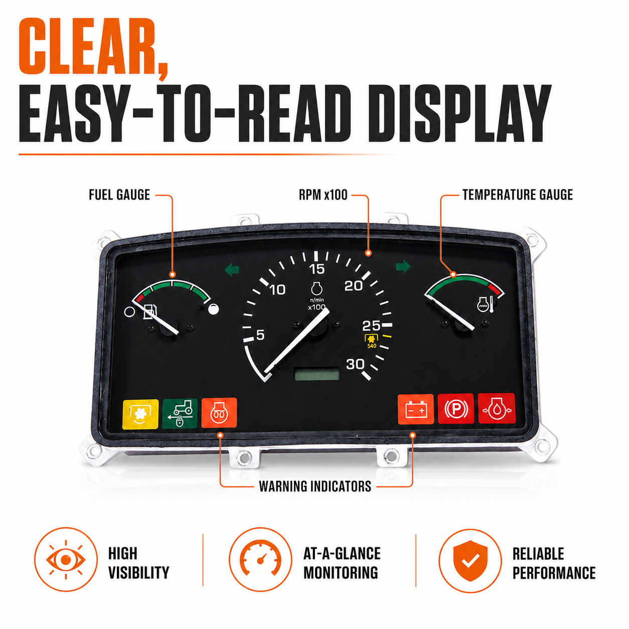 Gauge Cluster fits John Deere 4400 4410 4500 4600 4300 AM122798