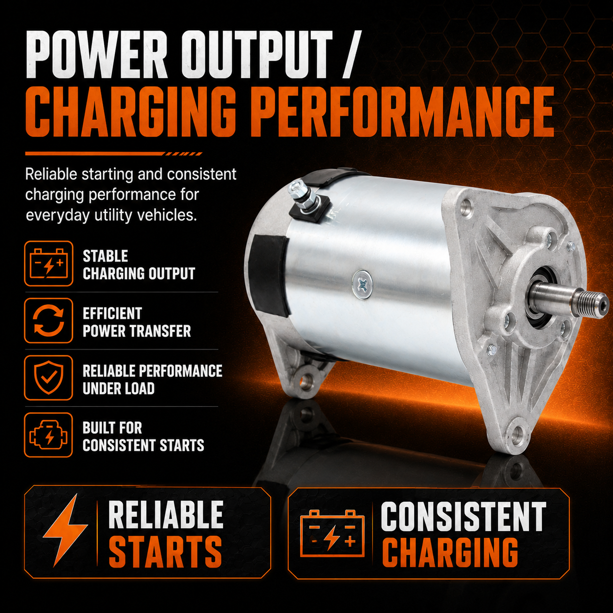 12V 23A Startergenerator passend für Club Car DS, Precedent, Carryall