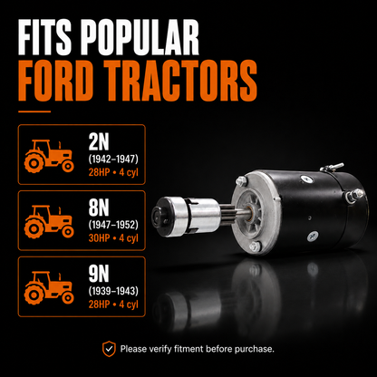 12V Starter Motor fits Ford 8N, 9N, 2N (1939-1952)