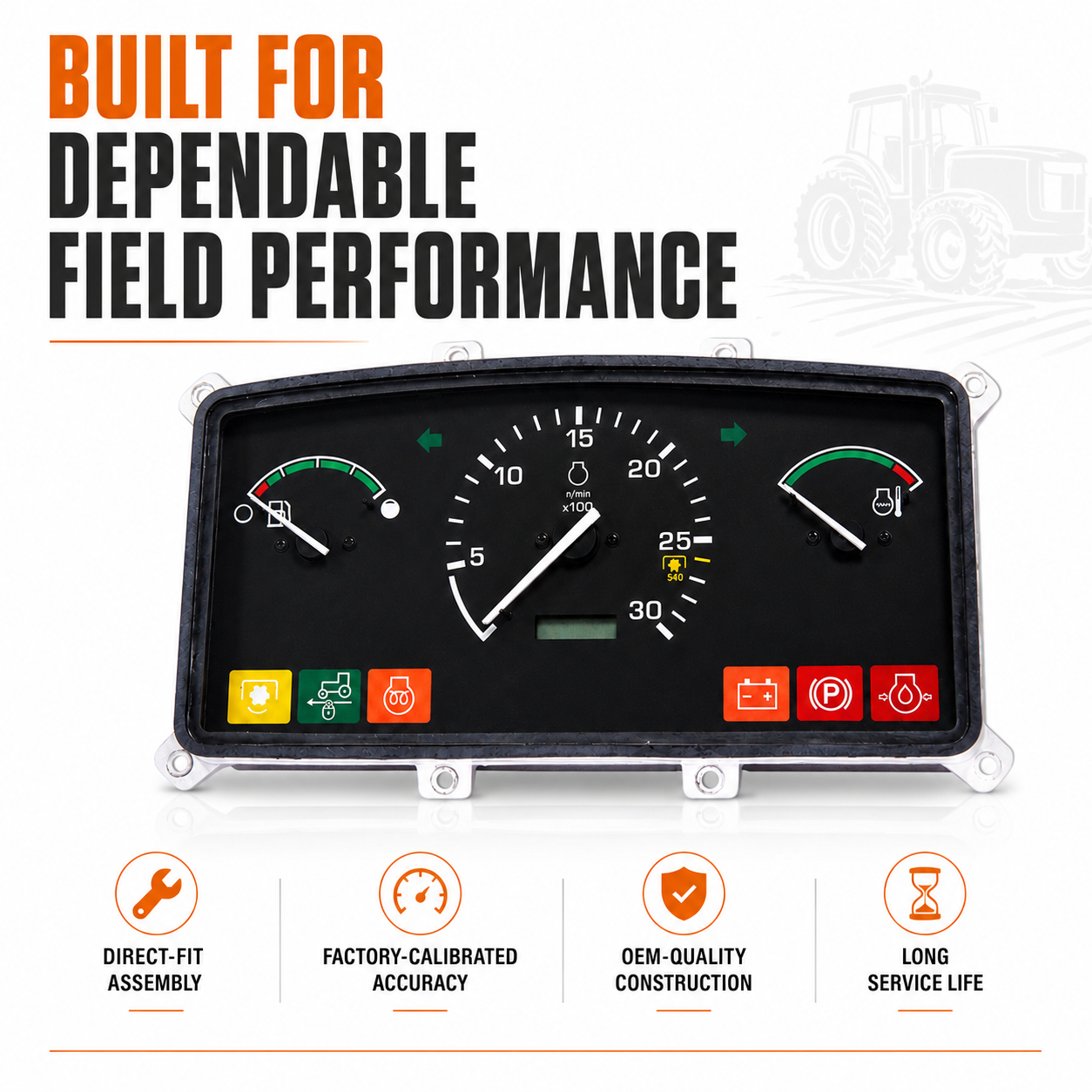 Gauge Cluster fits John Deere 4400 4410 4500 4600 4300 AM122798
