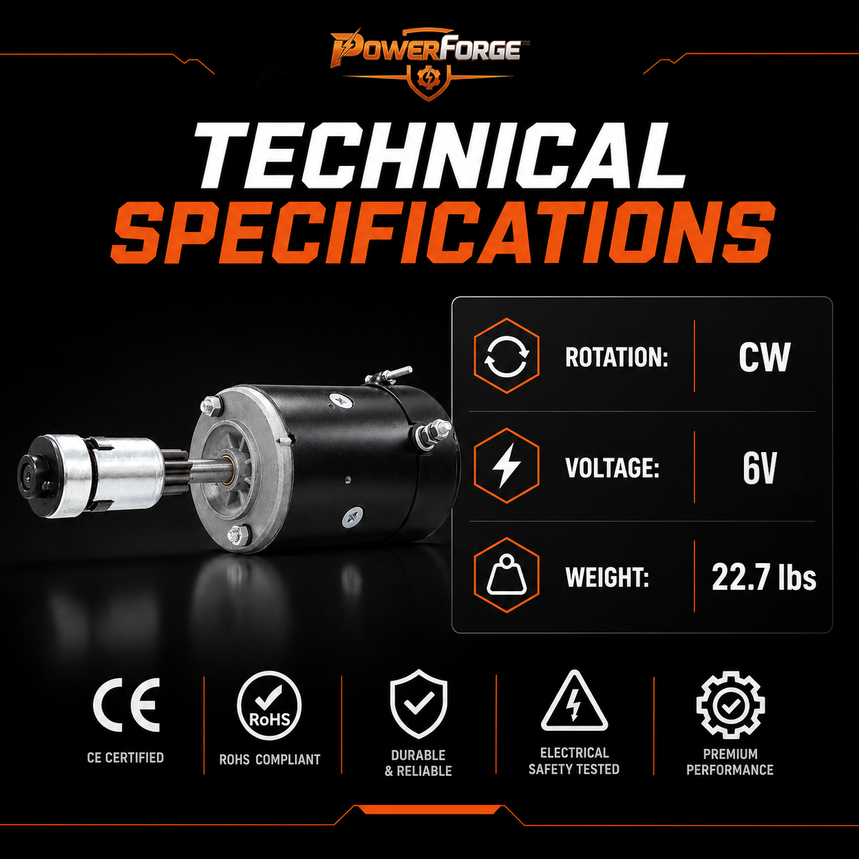 6V Starter Motor fits Ford 8N, 9N, 2N (1939-1952)