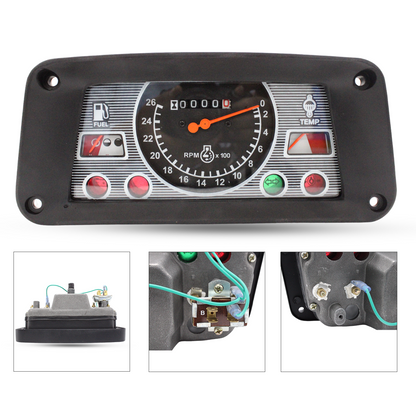 Dashboard-mounted gauge cluster for Ford 5000 and 3000 series tractors