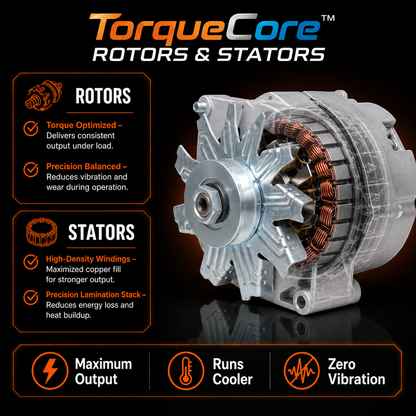 12V 63A Alternator fits 7127-12N CASE 1500 1800 Cruz Crane (1976-1978)