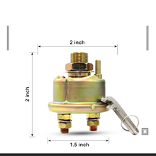 Side view of 7N0718 ignition switch with inserted key for Caterpillar D250E, D300E trucks