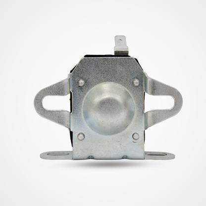 Side view of starter solenoid for John Deere lawn mower models