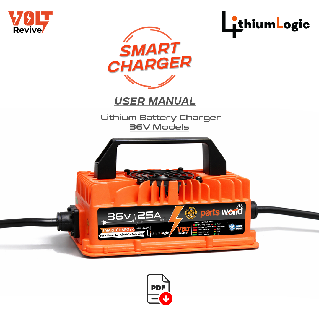 Installation Guide - LithiumLogic™ 36V (Max 43.8V) 20A battery charger with M8 Ring Terminals (Manual 1)