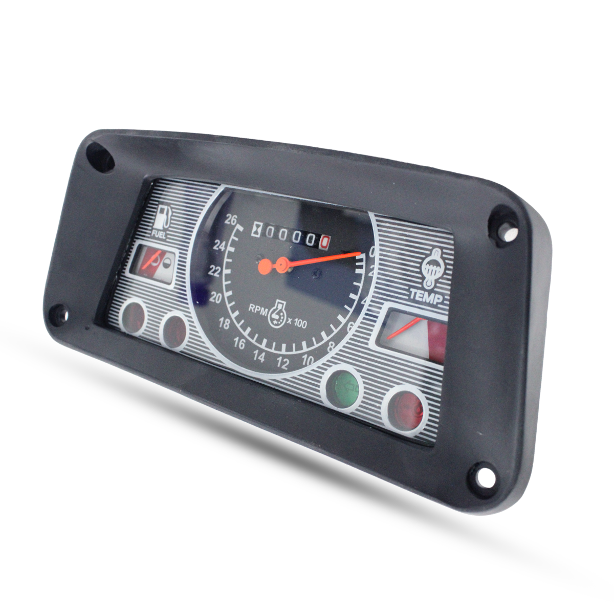 Angled view of CSNN10849L gauge cluster showing dial and indicator lights
