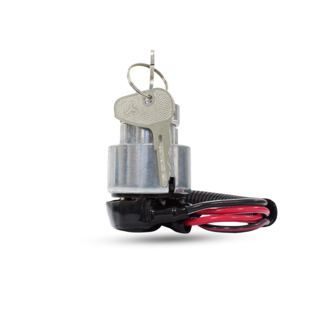 Top view of Kubota ignition switch with key inserted, fits L2600, L2800 models