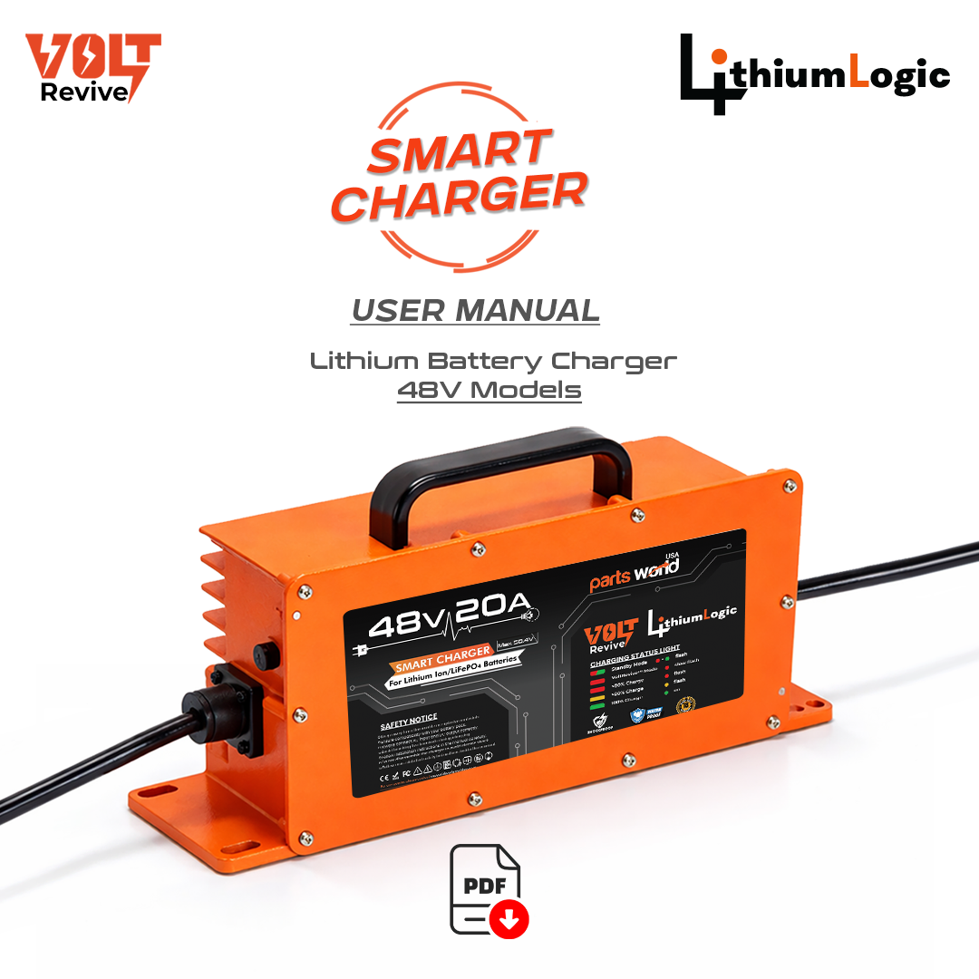Installation Guide - LithiumLogic™ 48V (Max 58.4V) 18A battery charger with M19 Plug (Manual 1)