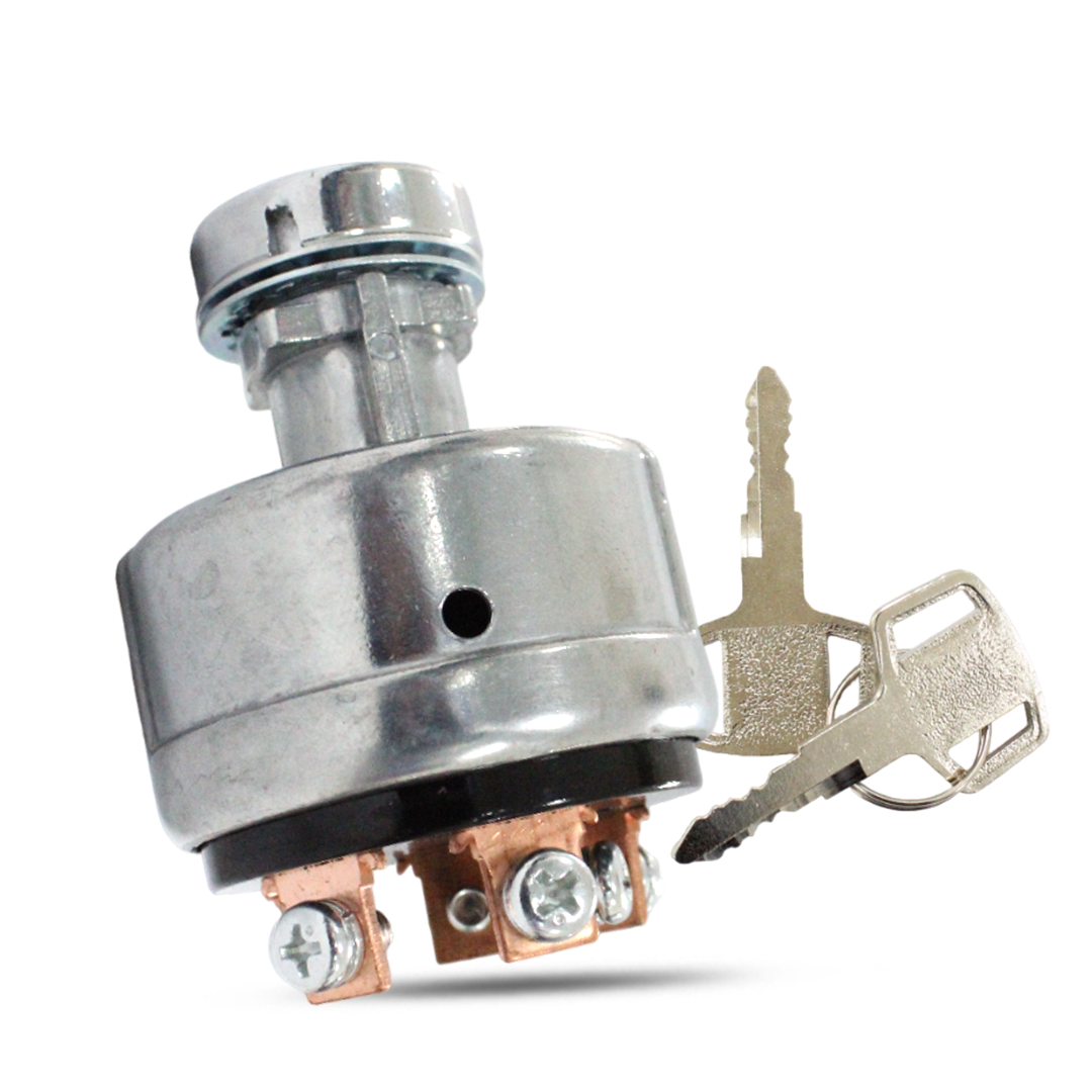 Side angled view of ignition switch 08086-10000 with mounting and keyhole