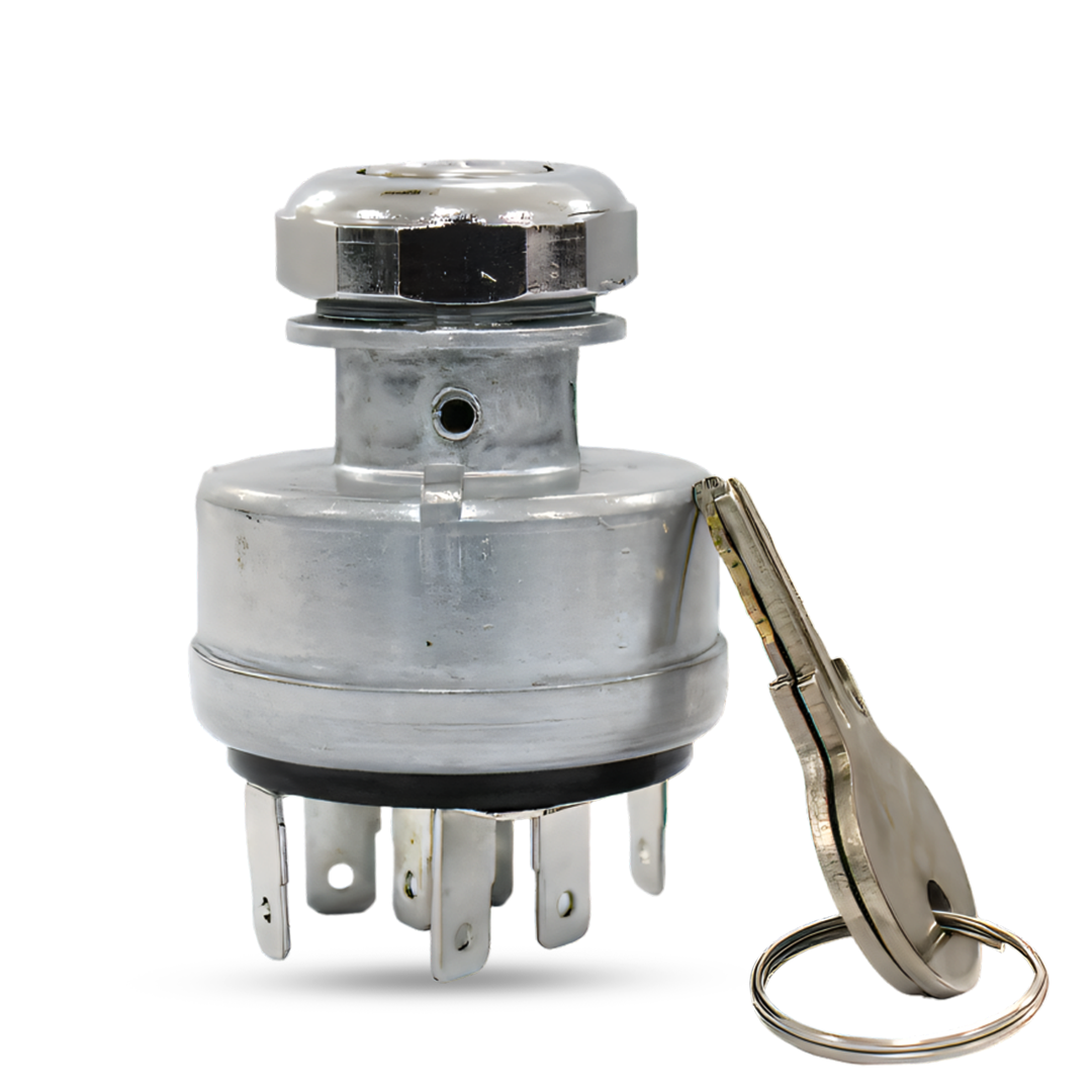 Rear terminal view and key slot of AR58126 ignition switch for John Deere