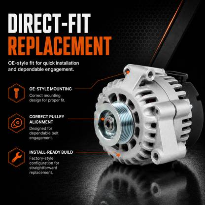 12V 145A Alternator fits GMC Yukon XL Chevrolet Tahoe Silverado 1500