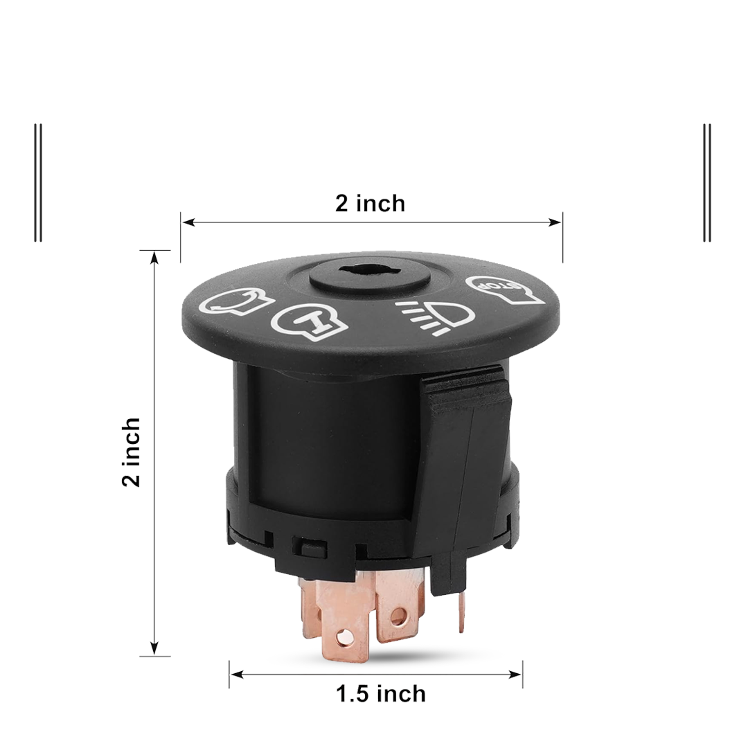 7 Terminals 532175566 Lawn Mowers Tractor Ignition Switch with 2 Keys