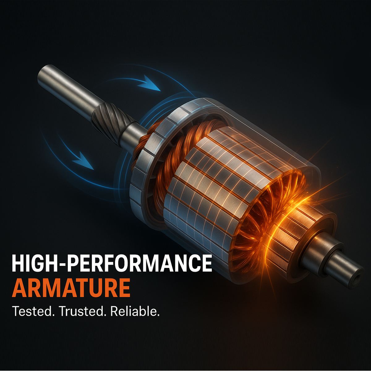 Engine starting spark graphic for 12V tractor starter motor product