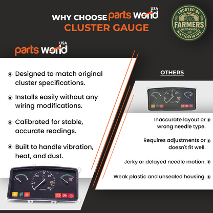 Gauge Cluster fits John Deere 4400 4410 4500 4600 4300 AM122798