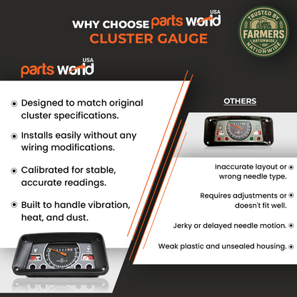 Cluster Gauge fits Ford 655A 6600 6610 6810 7600 E5NN10849BA