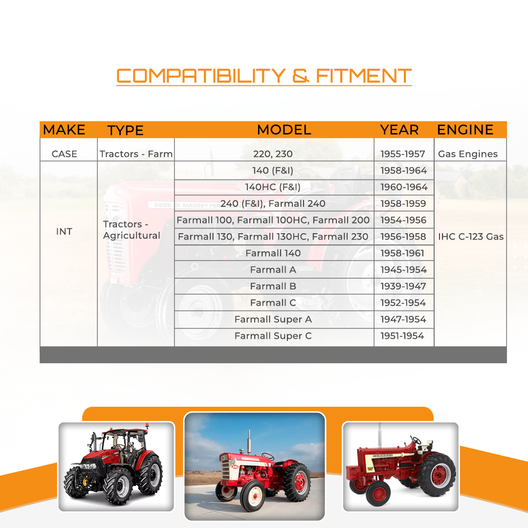 6V Starter Motor fits Farmall A B C 1939-1961, CASE 220-230