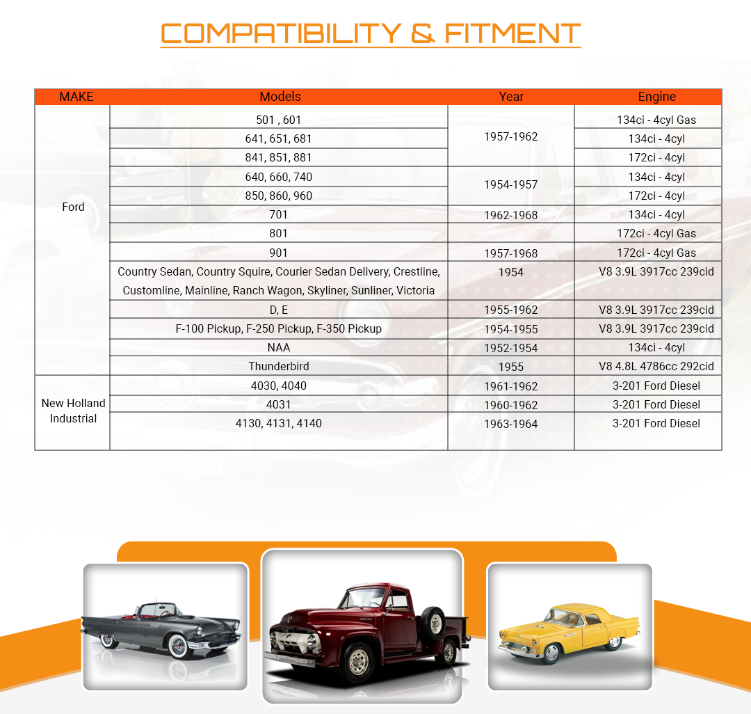 6V Starter Motor fits Ford 2000 (1961-64) New Holland 4030 4031
