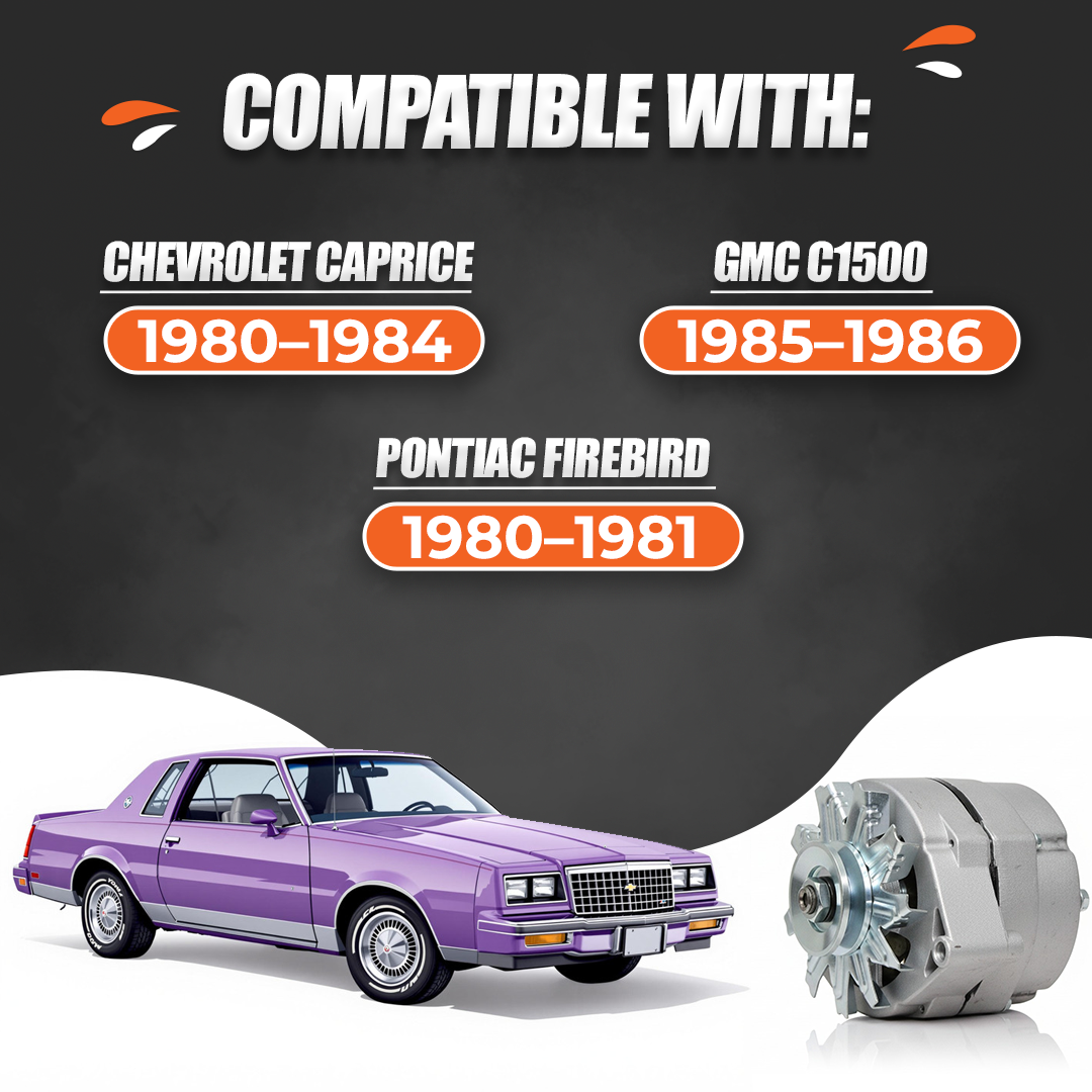 12V 63A Alternator fits CASE 453, 615, 715 (1973-1976) Buick, GMC