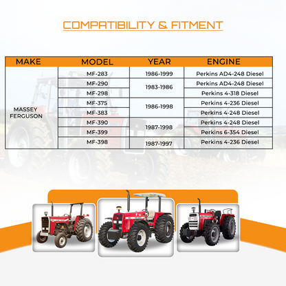 12V 3kW Starter fits Massey Ferguson MF-399, MF-290, MF-375 (1983-1999)