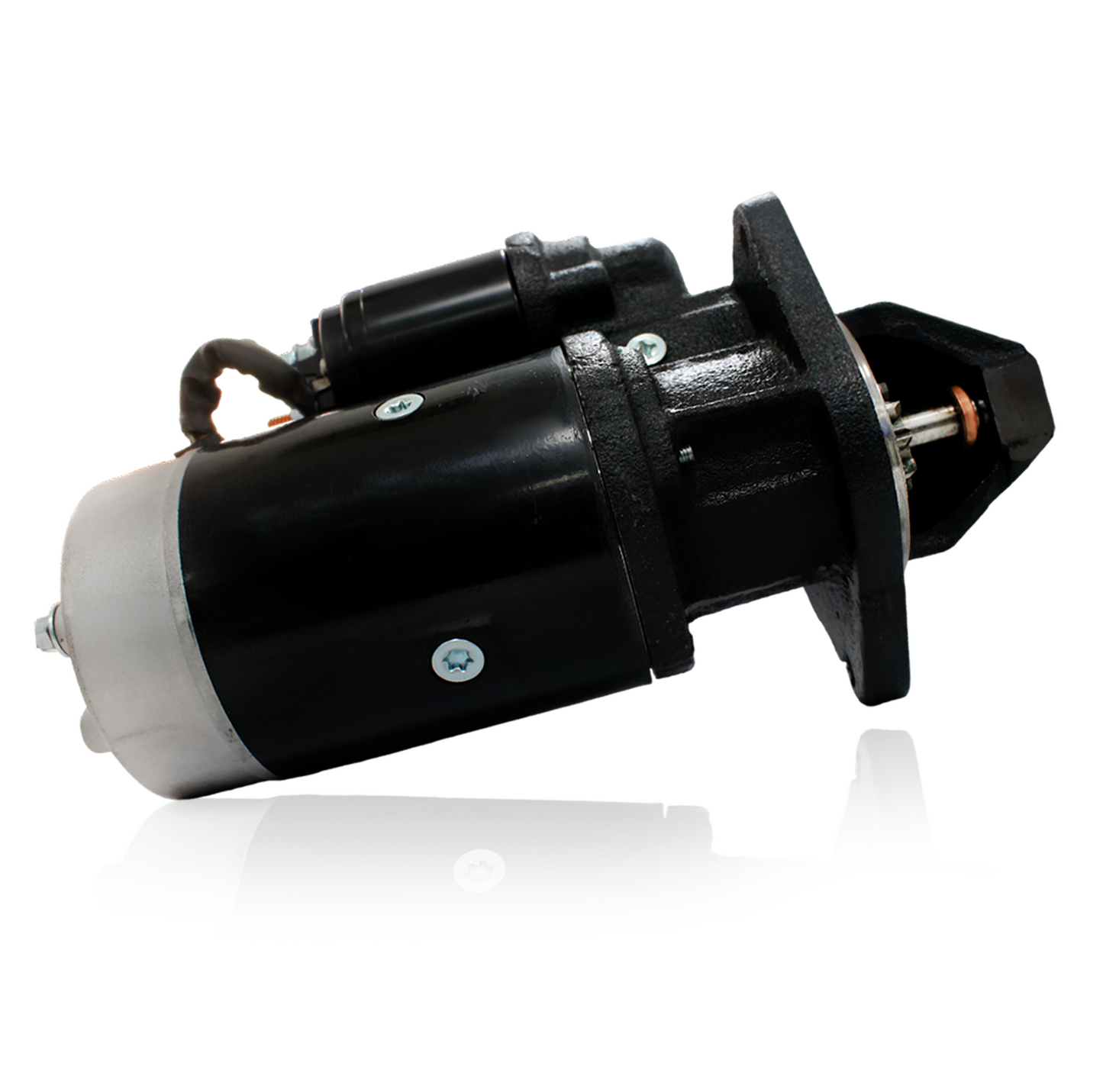 Side view of 12V 3.1kW starter motor for Ford 555E, 575E and New Holland 3230, 3430

