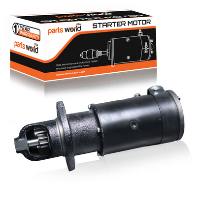 Detailed close-up of 6V starter motor housing for Massey Ferguson TO-20 TO-30