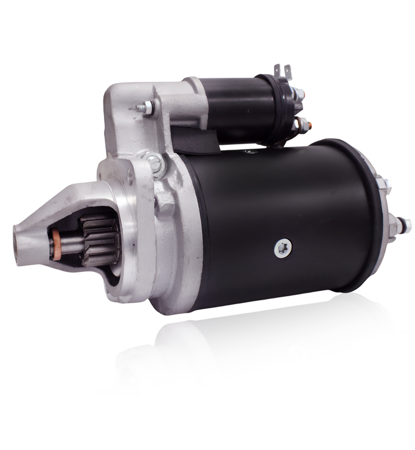 Side view of 12V 2.8kW starter motor for Massey Ferguson MF-4235 tractor (1997–2000)
