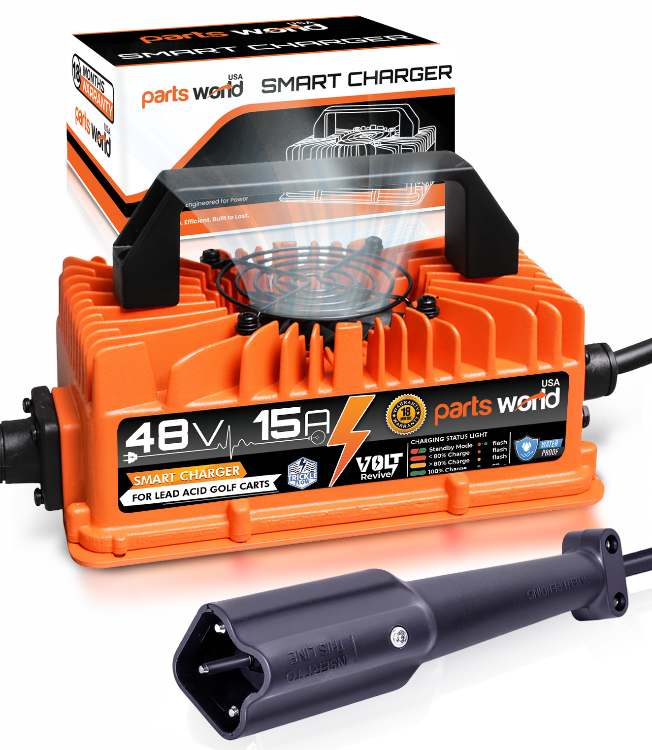 Golf Cart Battery Charger 48V VoltRevive for Yamaha Drive Plug Models