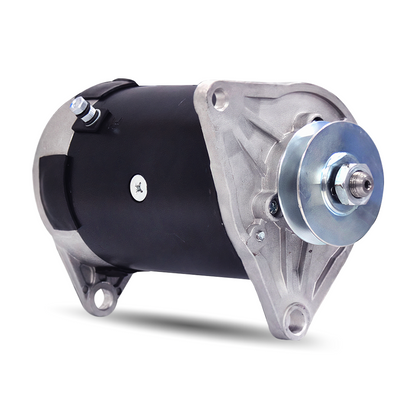 12V 25A starter generator for Club Car DS and Carryall golf carts – angled front view