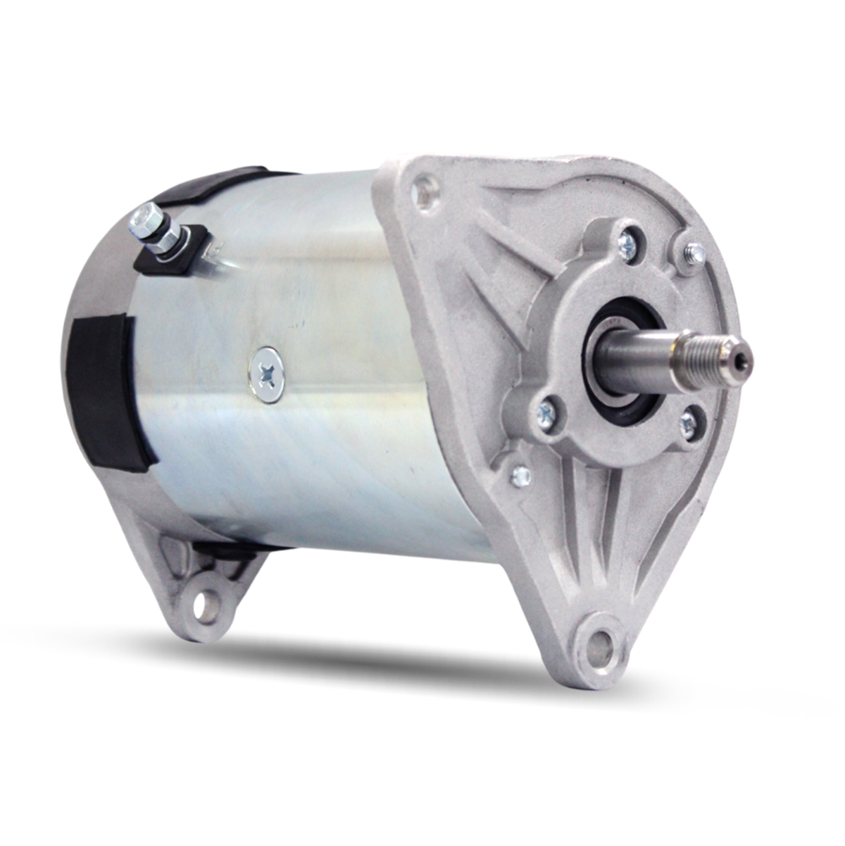 12V 23A starter generator for Club Car DS, Precedent, and Carryall – main angled view without pulley