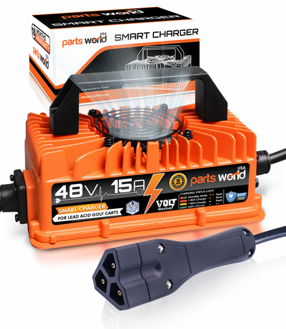 48V Golf Cart Battery Charger Compatible with Yamaha Drive Plug Models
