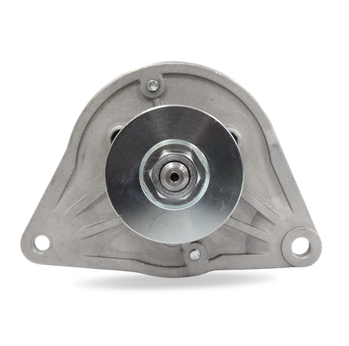 Flat side angled image of Club Car compatible starter generator with black casing