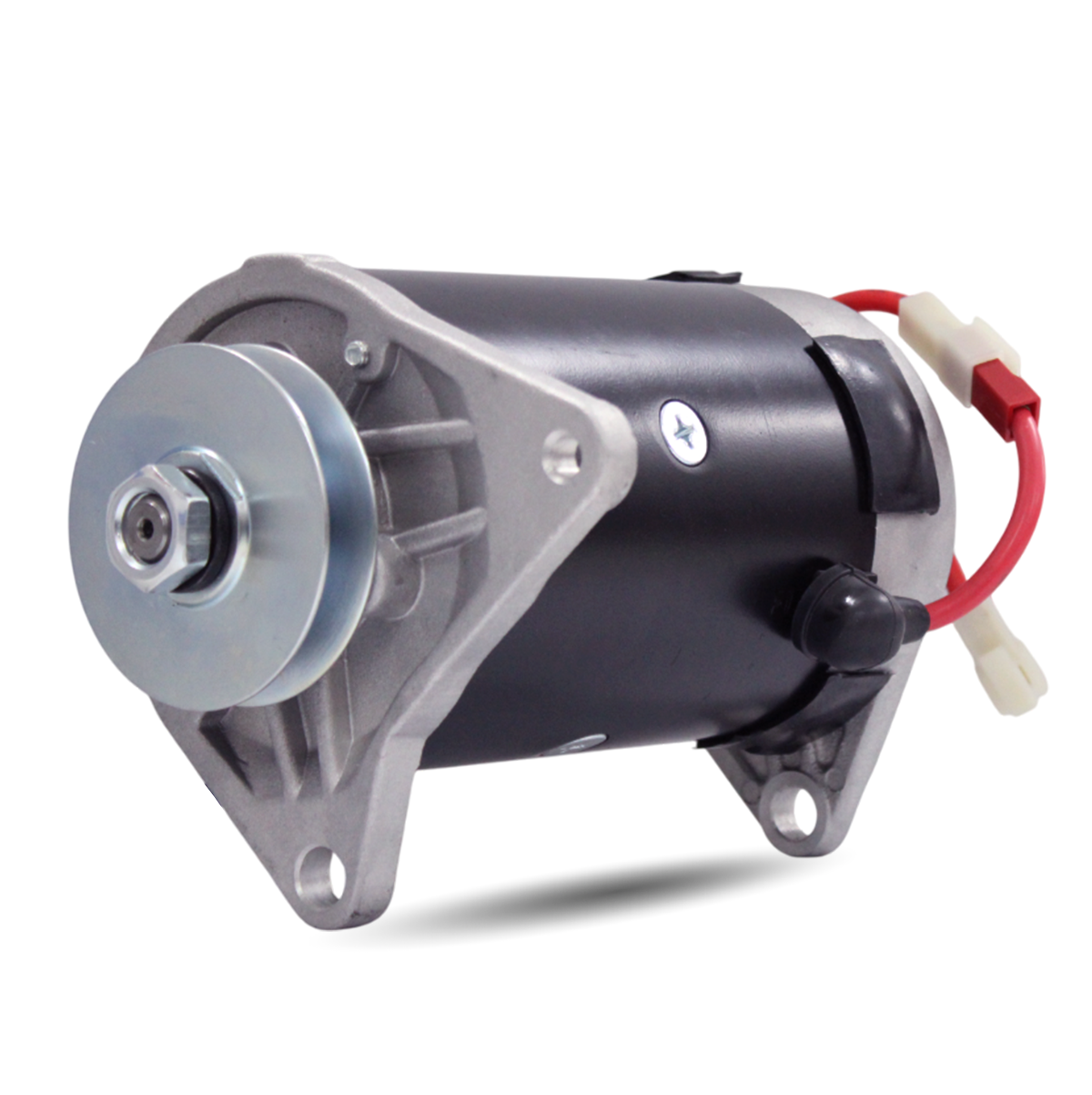 Important caution label for installing Yamaha starter generator safely