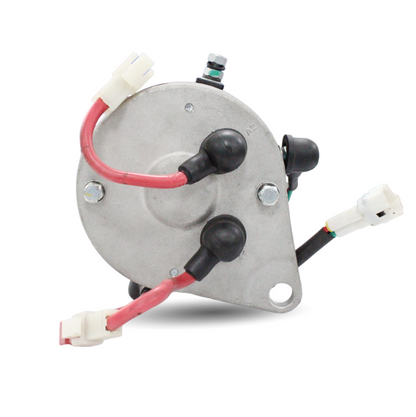 Red-labeled side of starter generator for Yamaha G16, G19, G22, G29 models