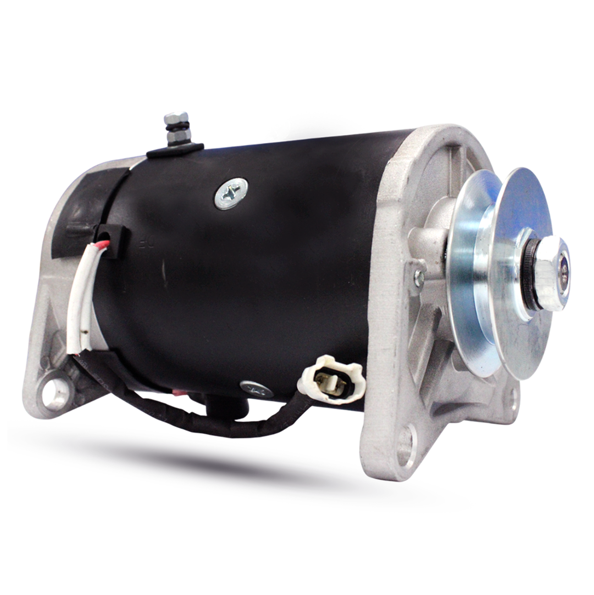 Top terminal view of 12V 15A starter generator for Yamaha golf carts