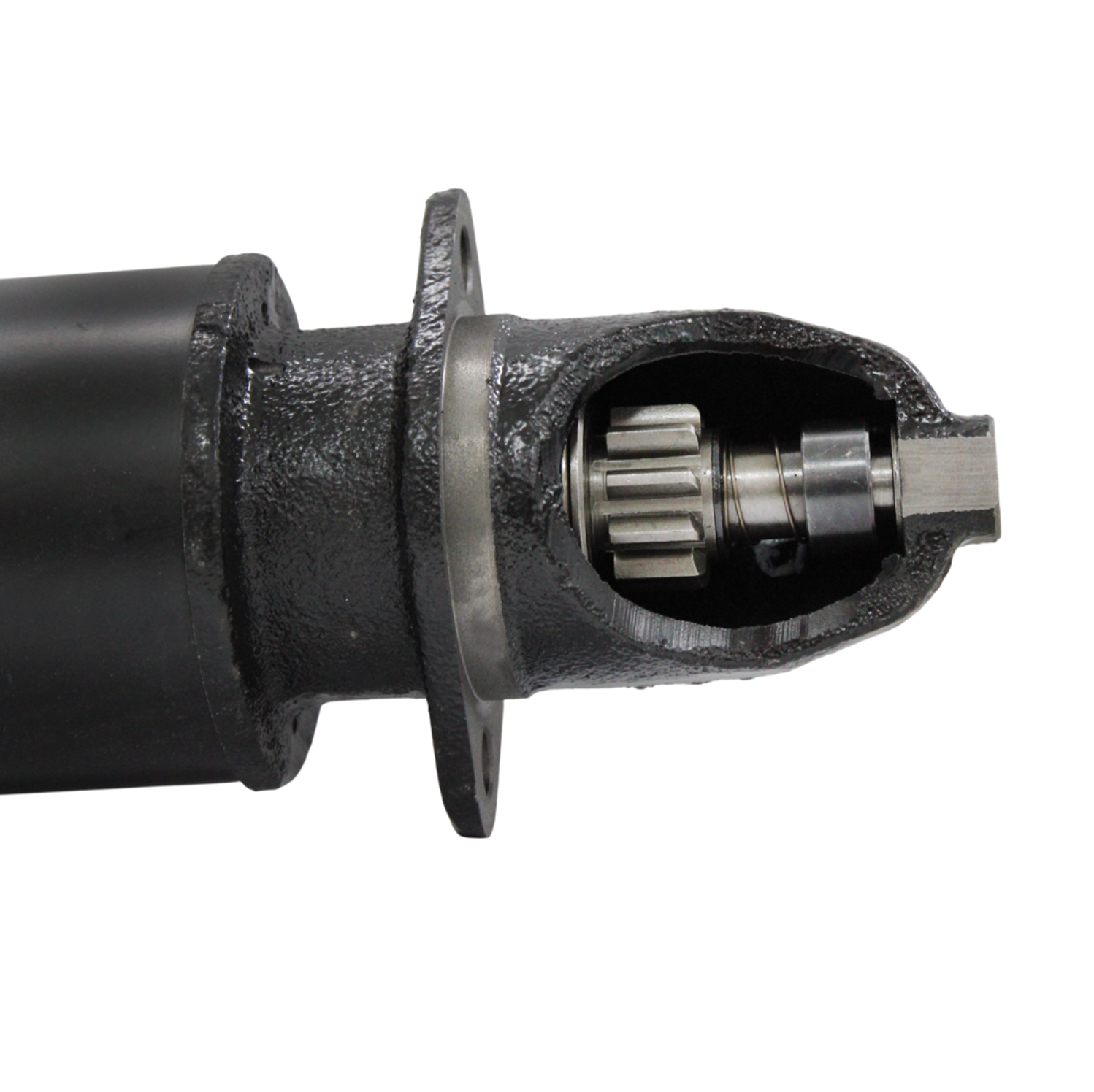  Back mounting view of 12V starter motor for Farmall H and MTA
