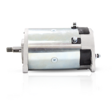 Side profile of 12V starter generator showing black housing for Club Car golf carts