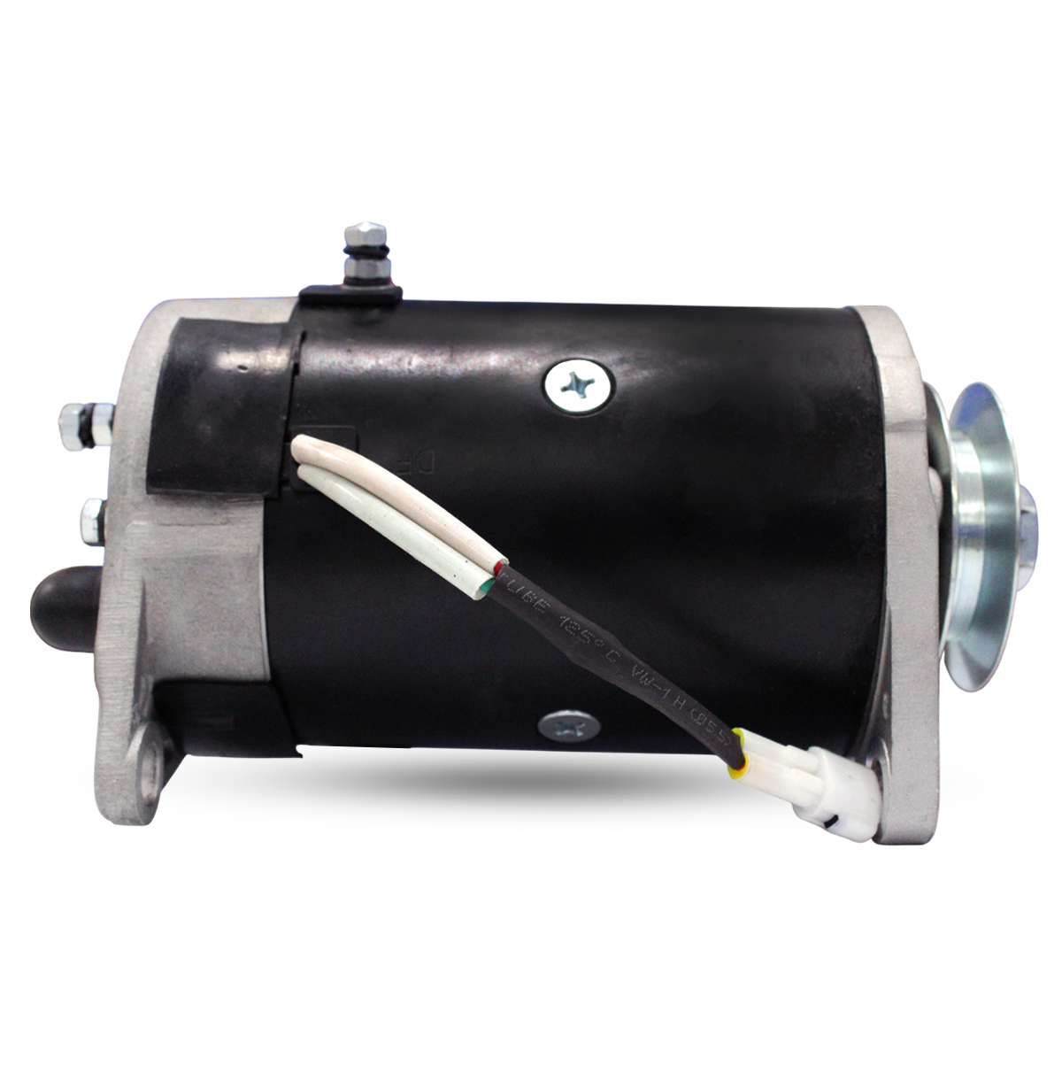 Rear view of starter generator with terminal layout for Yamaha G16A Ultima