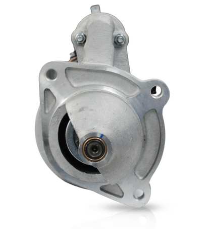 Rear connector view of starter motor compatible with Ford New Holland diesel tractors
