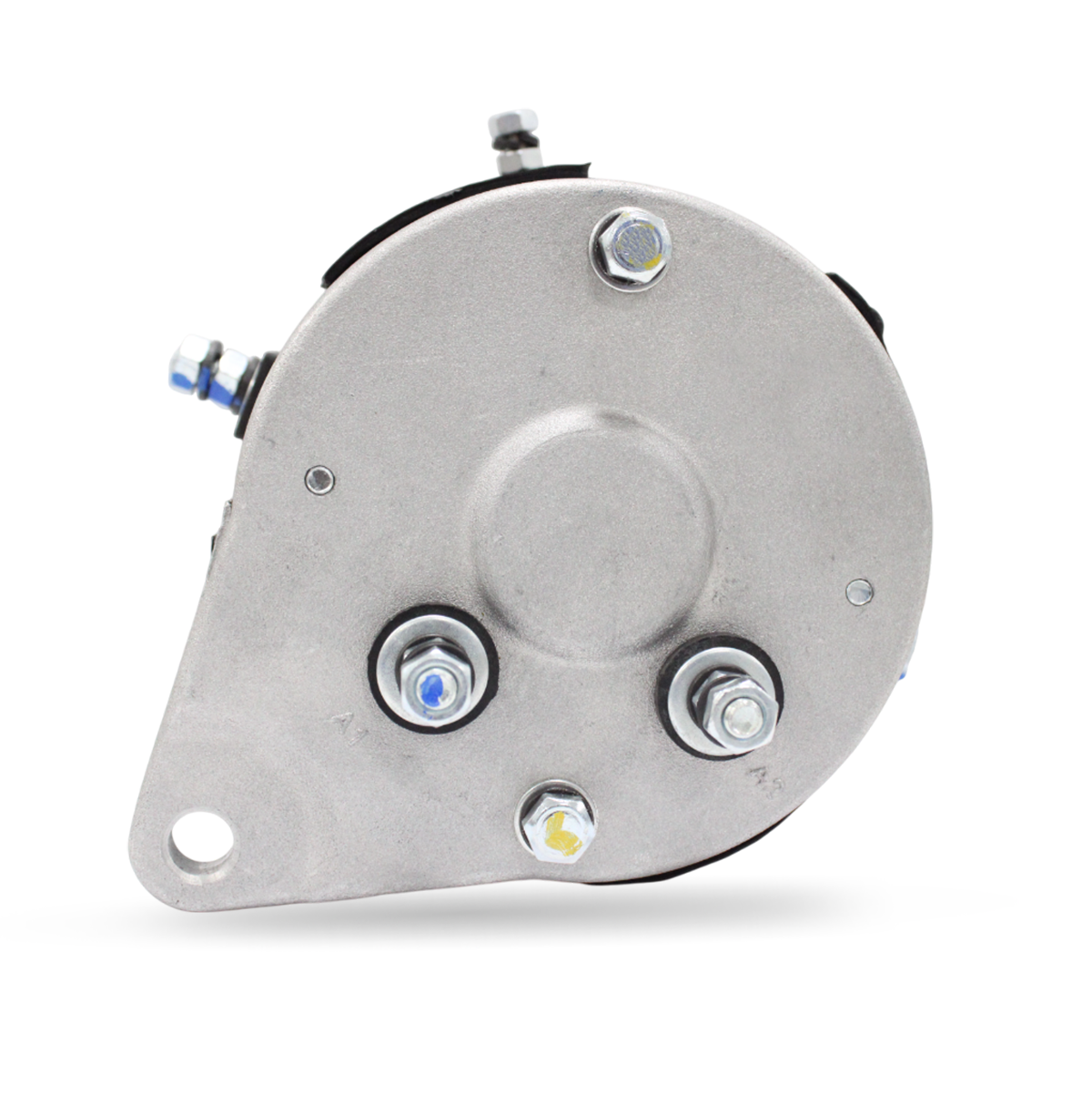  Rear terminal view of 12V starter generator for Club Car Precedent with electrical connectors